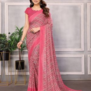Anand Sarees Paisley, Printed Bollywood Georgette Saree