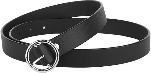 krayr Women Casual Black Texas Leatherite Belt