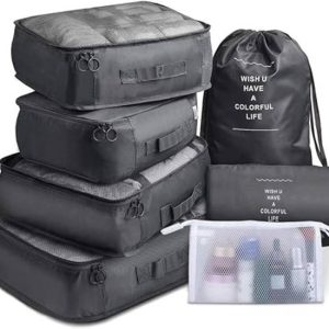 Rudrav 7 Set Travel Organizer Bag Storage Bags for Trav...