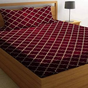 Italian Fab 120 TC Microfiber Double Checkered Flat Bed...