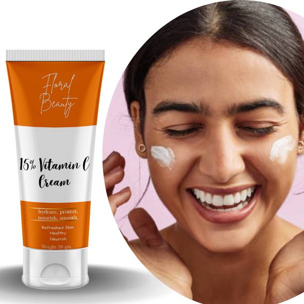 FLORAL BEAUTY 15% Vitamin C + E Face Cream Glowing Skin...