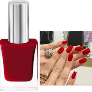 GABBU Red Vegan, Long-Lasting Nail Paint with High Shin...