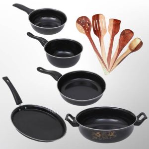 SILVOSWAN ChefZone 10-Piece Non-Stick Cookware Set, Mod...
