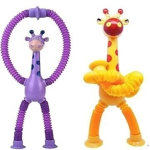Craft store TELESCOPIC GIRRAFE SUCTION CUP TOY(MULTICOL...