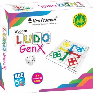 Kraftsman Wooden Portable Ludo Board Game for Kids and ...