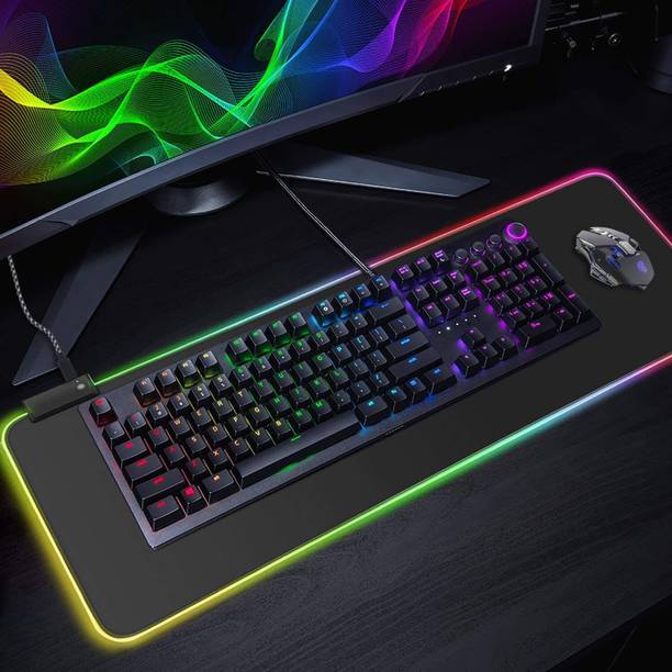 FKU RGB Gaming Mouse Pad 14 Modes Led Mousepad, Anti-Sl...