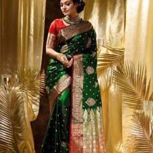 Kalapushpi Embroidered Banarasi Satin Saree
