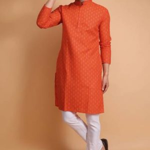 Colorbenz Men Printed Cotton Blend Straight Kurta