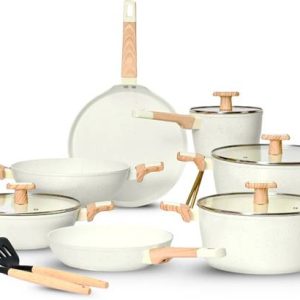 Kréme Ceracook Granite Ceramic Cookware Set of 7pcs Ind...