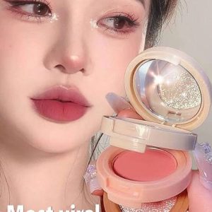 AEPRUY 3in1 face highlighter+blusher with mini compact ...