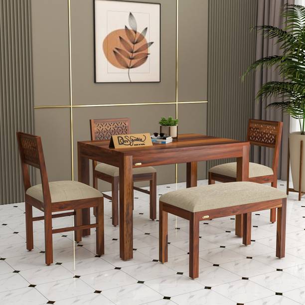 Flipkart Perfect Homes Sheesham Wood Four Seater Dining...