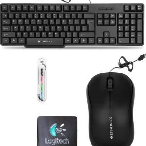 ZEBRONICS K20 Keyboard, Comfort Mouse, MousePad, 1W Cab...