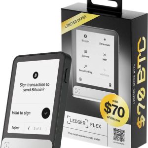 Ledger Flex with $70 of Bitcoin -The most secure crypto...
