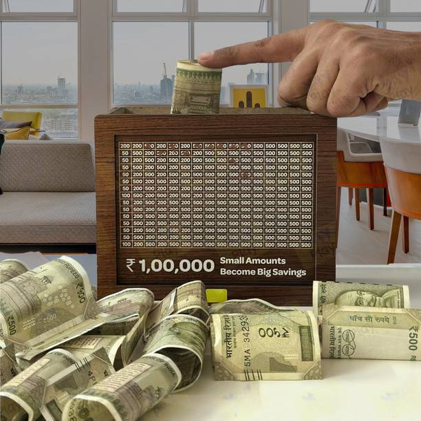 Awex A wooden money bank designed for easy counting Coi...