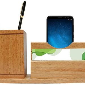 StarLaser 3 Compartments wooden pen holder with mobile ...