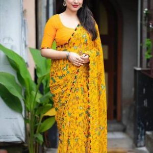 SVPrints Printed Bollywood Georgette Saree