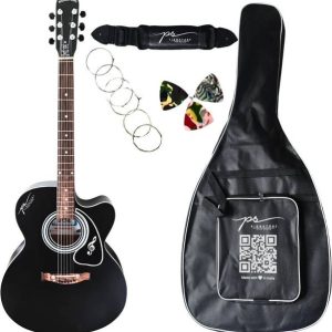 P S Signature Black Matte Acoustic Guitar Linden Wood R...