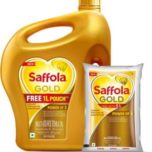 Saffola Gold| Power of 3 | Blend of Rice Bran & Corn Bl...