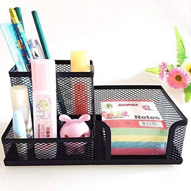 ESSDEE 3 Compartments Metal Pen Stand