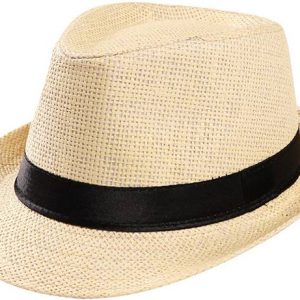 Clothera Summer Straw Fedora Hat