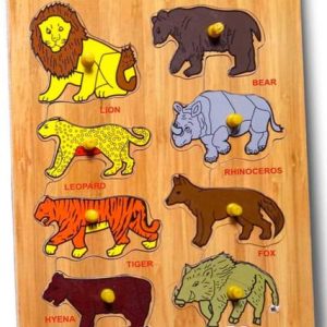 aasiyaenterprises Wooden Colorful Wild Animals Puzzle B...