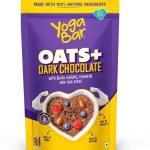 Yogabar Oats 1kg, Dark Chocolate Oatmeal, Breakfast Cer...