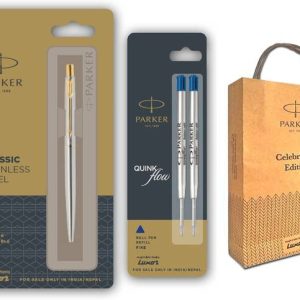 PARKER Classic Stainless Steel Ball Pen With Two Flow R...
