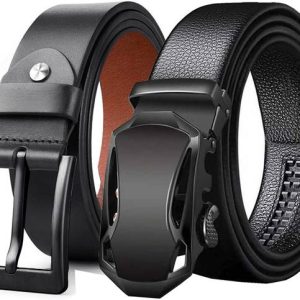 PROVOGUE Men Formal, Casual Black Genuine Leather, Texas Leather...