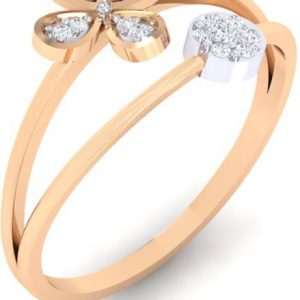 Diamtrendz Jewels Real Diamond Floral 18kt Diamond Rose...