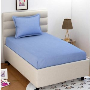 SHUKRAN 180 TC Microfiber Single Solid Flat Bedsheet