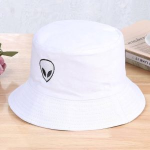 Highever Unisex foldable cotton alien hat for men bucke...