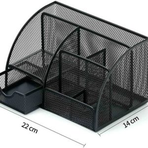 SUPVOX 6 Compartments Metal Pen Stand