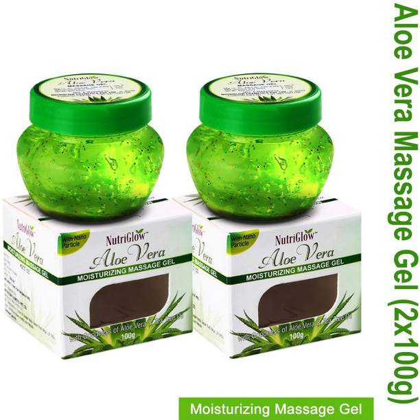 NutriGlow Aloe Vera Moisturizing Massage Gel 100gm Pack...