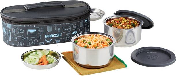 BOROSIL Carry Fresh Lunchbox, 2pc Set (280ml Each), Hor...