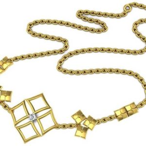 avsar NECKLACE18A Yellow Gold Precious Necklace