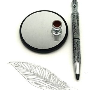 Maskey Vintage Gift Set of Abstract Design Pen, Feather...