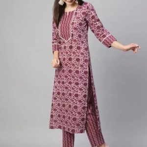 Lamba Creations Women Viscose Rayon Kurta Pant Set