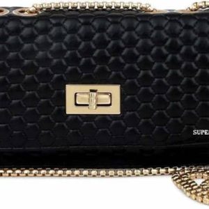 SuperK Black Women Sling Bag - Mini Sup. Stylish Textured Blac...