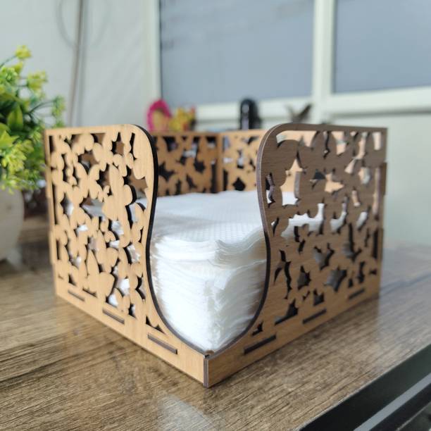 Bnezz 1 Compartments Wood Tissue Paper Stand For Home &...