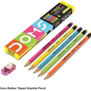 DOMS NEON Rubber Tipped Pencils (Pack of 100 Pencils) P...