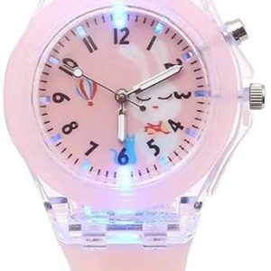 SALINA Salina Unisex Kids Pink Printed Dial Pink Glow in Dark ...