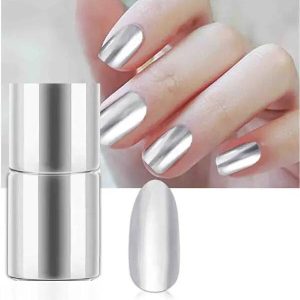 Jiwoo New Mirror Silver Nail Polish Quick Drying Long L...