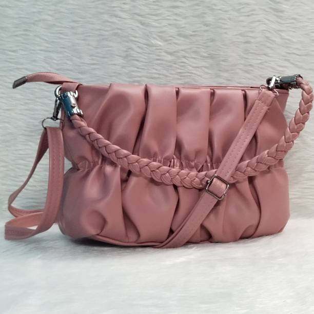 Bu beauty unique Pink Women Sling Bag Stripted sling bags and handbags f...