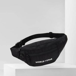 Worldstar ROCCKK BLACK WAIST BAG Elegant Style Travel P...