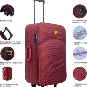 CITY BAG Soft Body Set of 2 Luggage 2 Wheels - Medium Cabin Lugg...