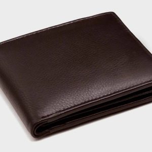 GH Men Formal, Trendy Brown Genuine Leather RFID Wallet