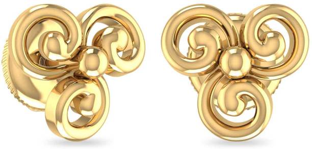 PC Jeweller The Bernaa Yellow Gold 22kt Stud Earring