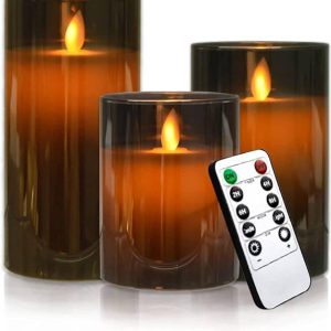 BAREPEPE Flameless Led Candles with Remote Realistic Ef...
