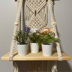 Saaz Handmade Macrame Woven Shelf Wallhanging Boho Home...
