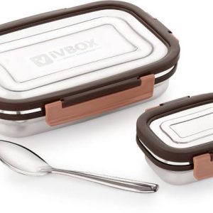 iVBOX Slim-Big Stainless Steel Food Tiffin, Set of 2 Co...